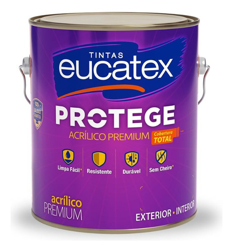 Tinta Eucatex Acrilico Super Lavável Semi Brilho Branco 3,6l