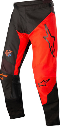 Pantalon Moto Alpinestars Racer Supermatic Negro/ Rojo