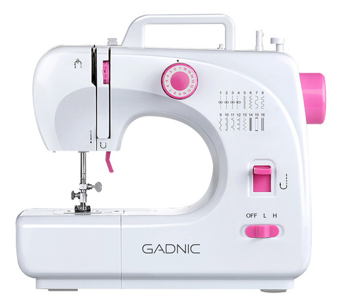 Maquina De Coser Electrica Portatil Mini 16 Puntadas Gadnic Color Blanco