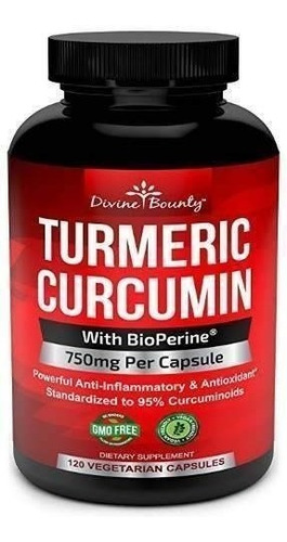 Curcumina De Cúrcuma + Extracto Pimienta Negra Bioperine 750