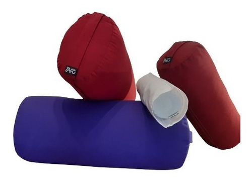 Imagen 2 de 6 de Combo 3 Bolsters Yoga Ovalados 15x28 Largo 60 Cm Zafurelax