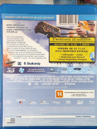 Nitro Circus - O Filme Blu Ray 3d Travis Pastrana - O Filme (Usado)