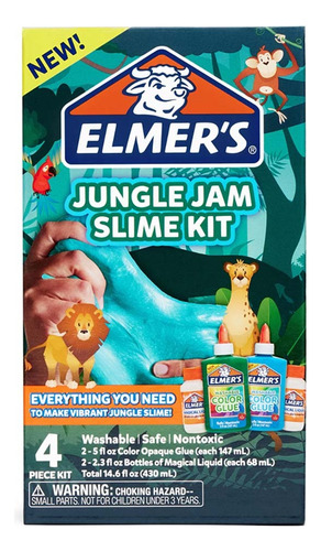Kit Elmers Slime Diversión En La Jungla