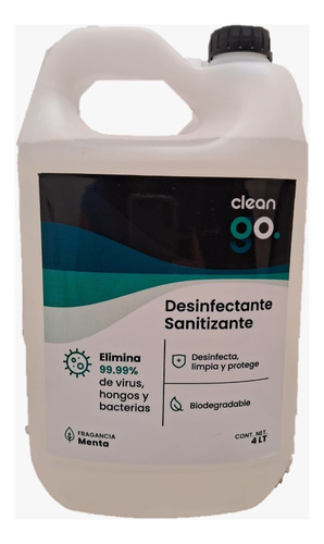 Desinfectante Sanitizante Clean Go 4 Litros