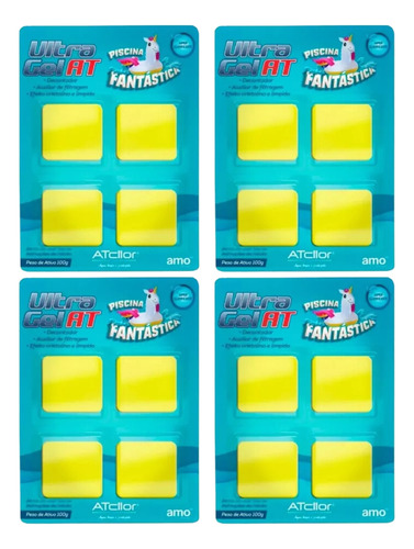 Kit 4 Gel Clarificante Piscina 100g Super Ultragel Atcllor