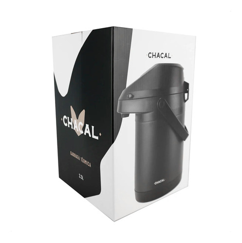 Garrafa Térmica Em Aço Inox 2,5 Litros Preta - Chacal