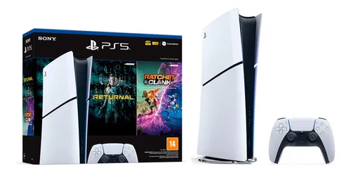 comprar Console Sony Playstation 5 Slim Digital Branco 1tb + Jogos Ratchet And Clank E Returnal