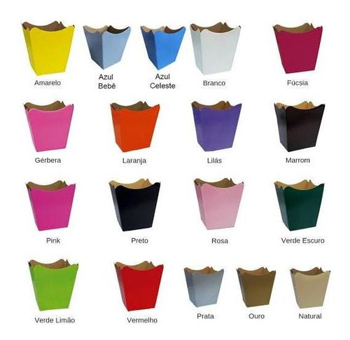 20 Cachepô Grande Cores + Estampados Para Flores Decoração