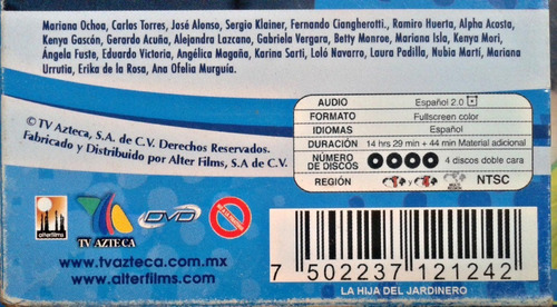 La Hija Del Jardinero Telenovela Dvd Firmada Por Mariana Och (Usado)