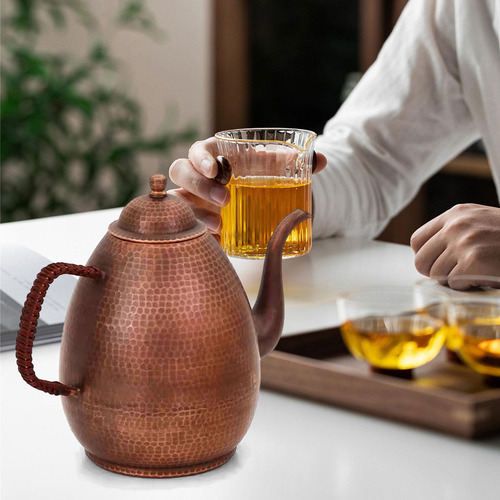 Tetera De Cobre De 2 L, Regalo Para Amantes Del Té, Tetera