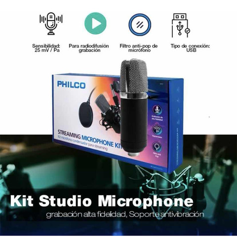 Kit Micrófono Condensador Philco K67