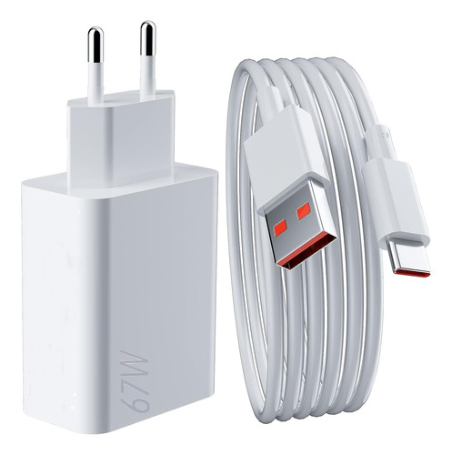 Cargador Turbo 67w + Usb C Para Xiaomi 11t 12 Redmi Note 11