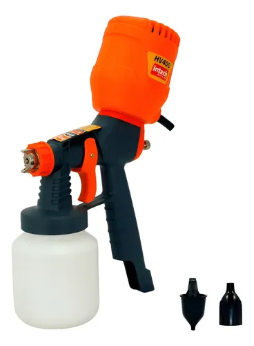 Pistola Pintura Elétrica Mini Compressor Portátil Hv400