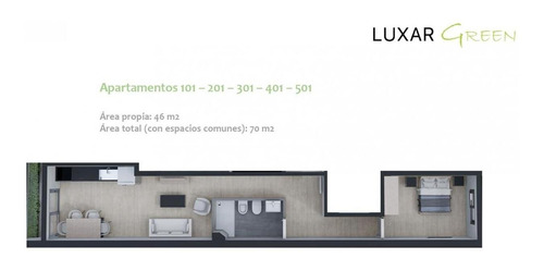 Imagen 4 de 5 de Apartamento La Aguada Venta 1 Dormitorio Venezuela Y Nicaragua Ed. Luzar Green Al Frente