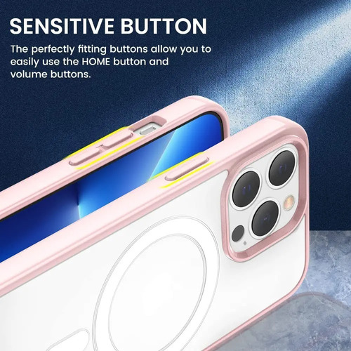 Imagen 6 de 9 de Funda Para iPhone 11 12 13 Pro Max Cromada Compatibl Magsafe
