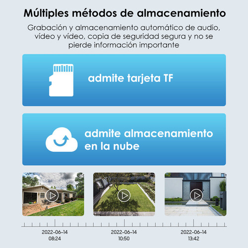 Cámara de Seguridad Exterior 8MP Inalámbrica 360° PTZ - Visión Nocturna Full Color con Detección IA Personas/Vehículos + Alarma 110dB - Alexa/Google Home - SD/Nube IP66 Antivandálico MVPSMART Q10