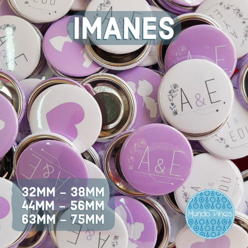 60 Pines Imanes Souvenirs Diseños Personalizados 32mm