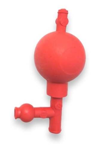 Kit 2 X Pera Pipetadora 3 Vias Pipeta Sorológica Borracha Cor Vermelho
