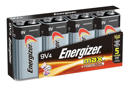 Energizer Max Alkaline 9 Volt 4-count
