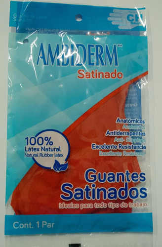 Guante Satinado Rojo Ambiderm 120 Pares Rojo