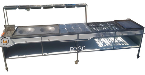 Carrito De Comida Cn Freidora Memelera Parrilla Plancha P736