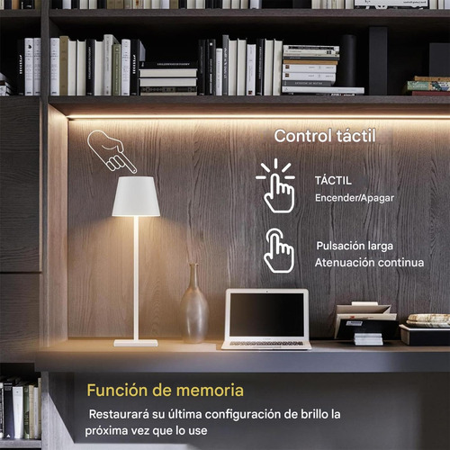 2x Lámpara De Mesa Led Escritorio Recargable Ajustable