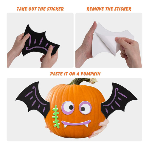 Calcomanías De Espuma Para Decoración De Calabazas Halloween