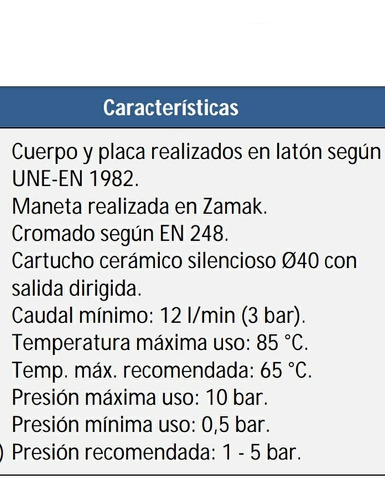 Imagen 6 de 6 de Grifería Genebre Monomando Ducha Cromado Empotrar
