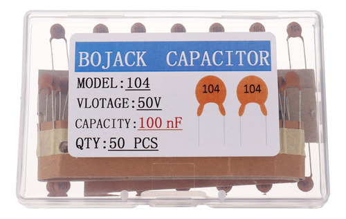 Bojack 0.1uf 50v Condensadores De Disco De Ceramica 100nf Co