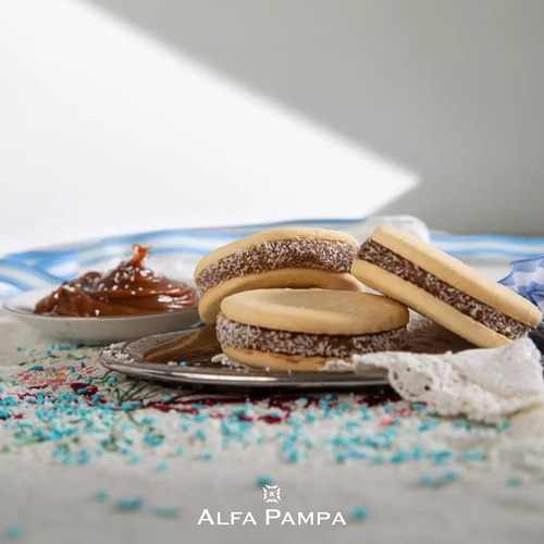 2 Packs De Alfajores Alfa Pampa De Maicena X12 Unidades