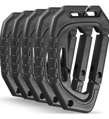 5x Fivela Mosquetão Multifuncional Poliacetal Duplo
