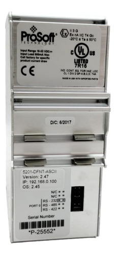 Prosoft 5201-dfnt-ascii Prolinx