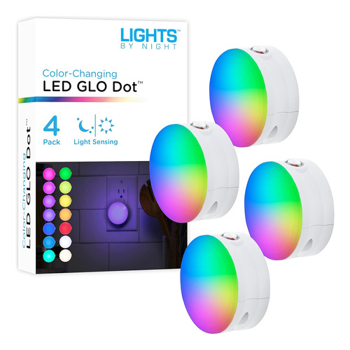 Luces De Noche, Led Que Cambia De Color Glo Dot, Luz Nocturn