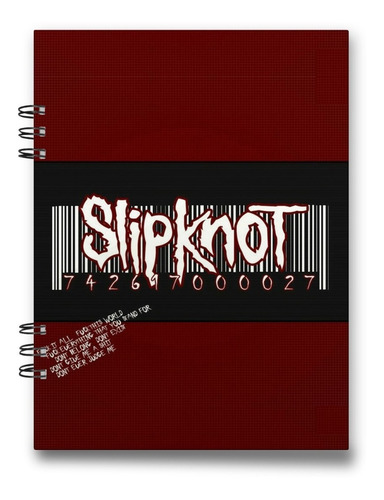 Imagen 8 de 8 de Cuaderno Slipknot 15x20 Cms 100 Hojas