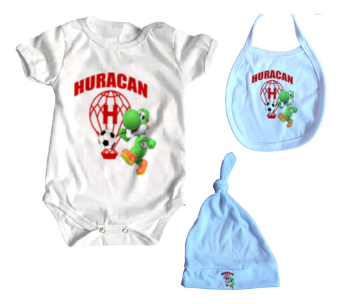 Ajuar Ropa Bebe X3 Prendas  Huracan Comodoro Rivadavia