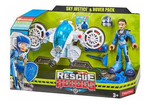 Fisher Price Heroes De Rescate Sky Justice Traje Aéreo