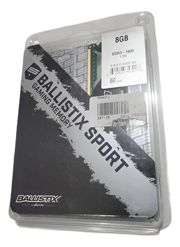 Ballistix Sport Gaming Memory Ddr3 1x8gb
