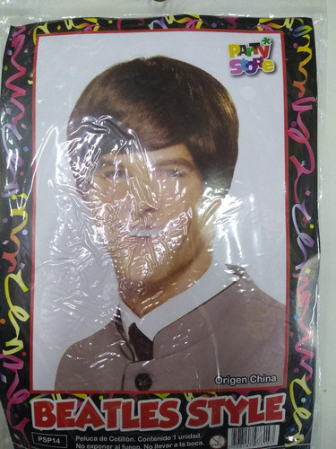 Imagen 3 de 4 de Peluca Beatle Hombre Cotillon
