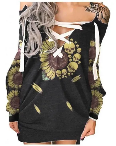 Vestido Escote En Sudadera Ropa Mujer De La S A La 2xl Nuevo
