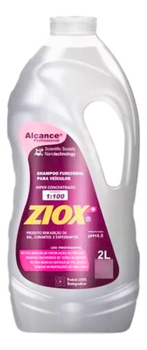 Shampoo Funcional Concentrado Ziox Automotivo 2l Alcance