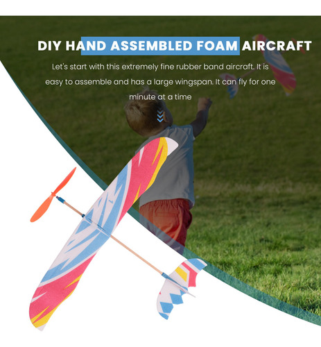 Kit De Maqueta De Avión De Espuma Con Banda Elástica Para Br