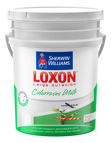 Latex Cielorraso Loxon Larga Duracion 20lt Sherwin - Rex