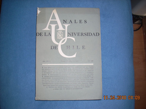 Anales De La Universidad De Chile.  Nº 100. Año 1955.