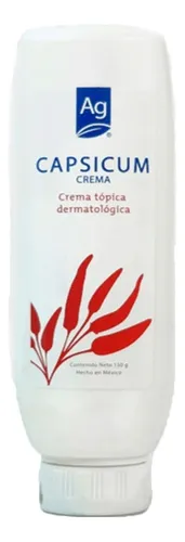 Capsicum Crema Auxiliar Para Neuropatía Diabética 150gr Activo Principal Capsaicina AG Cosmética Natural con ingredientes naturales para brindar un bienestar tota