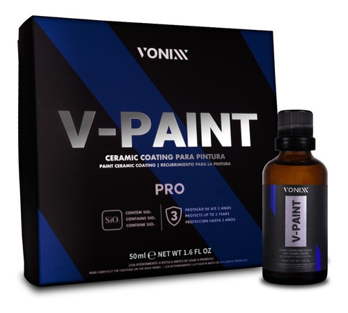 Imagem 1 de 2 de V- Paint Pro Vitrificador Ceramic Coating Vonixx 50ml Nfe *