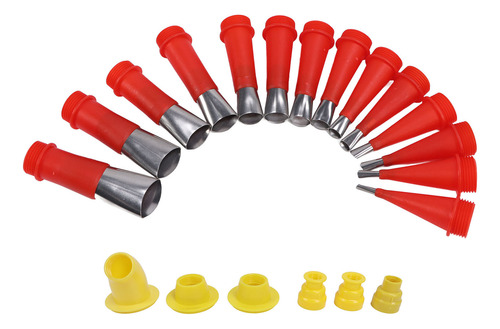 Set De 20 Boquillas De Calafateo Reutilizables De Acero Inox