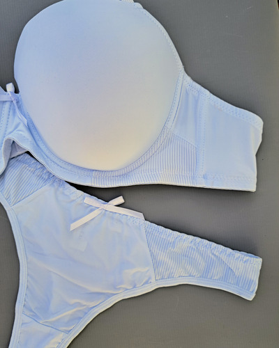 Conjunto Microfibra Liso Talle Especial Grande Copa D 95 120 Blanco 115
