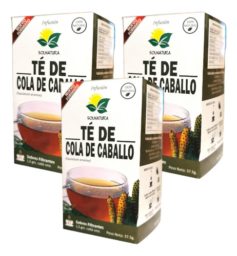  Te Cola De Caballo Pack 3 100% Natural. Sobres Infusión.