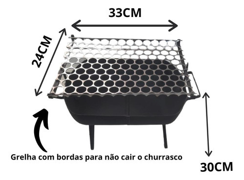 Churrasqueira Portatil A Carvão