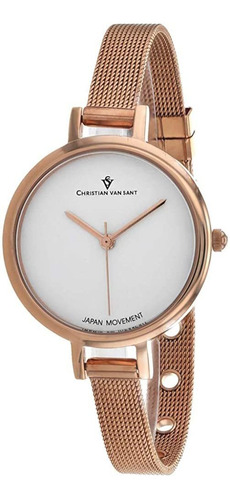 Reloj Mujer Christia Cv0281 Cuarzo Pulso Oro Rosa Just Watch